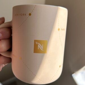 Nespresso Cream Mug with Gold Details